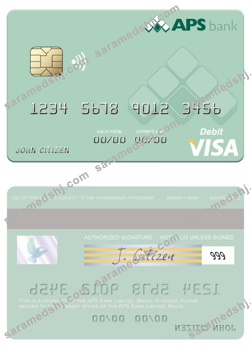 Malta APS Bank Limited visa debit card